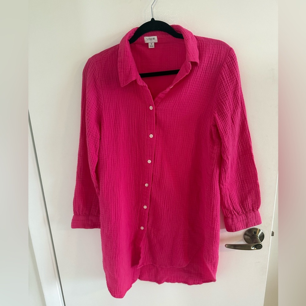 J.Crew Button-down Gauze Tunic